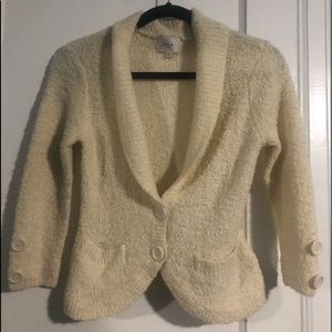 Ivory cardigan sweater size xs